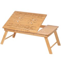 Поднос-столик деревянный, 59.5х32.8х35 см, для ноутбука Бамбук КТ-СН-01 Катунь