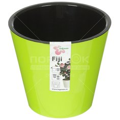 Горшок для цветов пластик, 1.6 л, 16х14.5 см, автополив, салат, InGreen, Фиджи, 1553СЛ