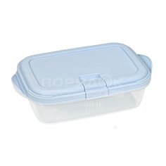 Контейнер пищевой пластик, 1.9 л, голубой, прямоуг, Violet, Push, 4921933