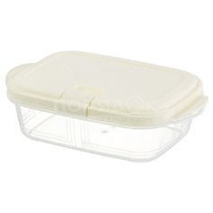 Контейнер пищевой пластик, 0.4 л, слон кость, прямоуг, Violet, Push, 4920426