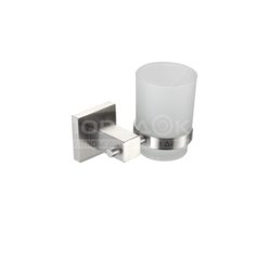 Стакан для зубных щеток, стекло/нерж сталь, Frap, F30306