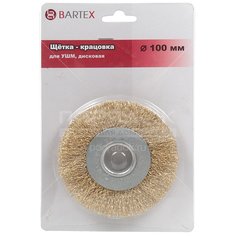 Щетка для УШМ плоская Bartex 22.2 мм, 100 мм