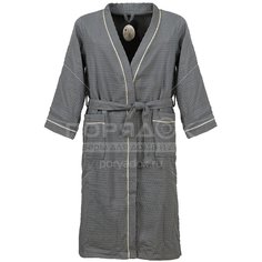 Халат вафельный Barkas серый, L-XL