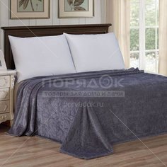 Плед 2-сп, 180х200 см, велсофт, 100% полиэстер, Cleo, Pinoli, серый, 180/013-PN/L