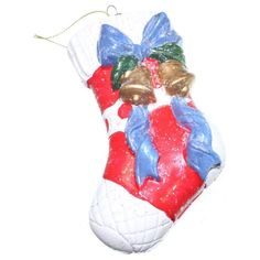 Елочное украшение Новогодняя сказка Подарочный носок 12.5 см