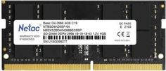 Модуль памяти SODIMM DDR4 4GB Netac NTBSD4N26SP-04 PC21300, 2666Mhz, C19