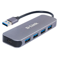 Хаб (разветвитель) D-Link DUB-1340/D1A, серый