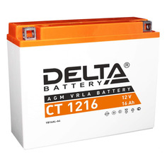 Аккумулятор для мотоциклов DELTA BATTERY CT 1216 16Ач 200A