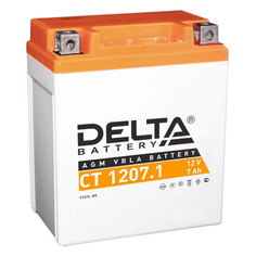 Аккумулятор для мотоциклов DELTA BATTERY CT 1207.1 7Ач 100A