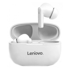 Гарнитура Lenovo HT05, Bluetooth, вкладыши, белый
