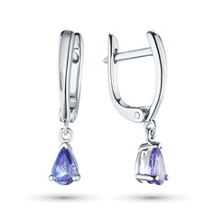 Серьги из серебра с танзанитами э0608сг04202512 ЭПЛ Якутские Бриллианты