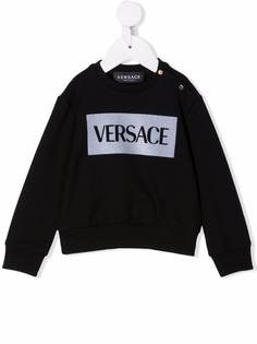 Versace Kids толстовка с логотипом