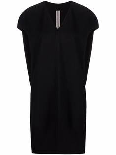 Rick Owens трикотажное платье с V-образным вырезом