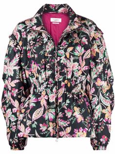 Isabel Marant Étoile пуховик с цветочным принтом