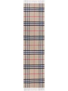 Burberry двусторонний кашемировый шарф в клетку