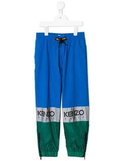 Kenzo Kids спортивные брюки в стиле колор-блок