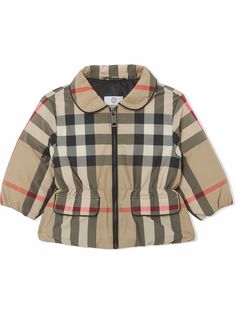 Burberry Kids клетчатый пуховик