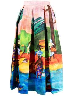 Stella Jean юбка миди с принтом Gauguin