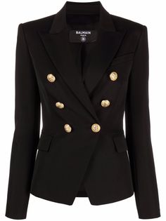 Balmain двубортный блейзер строгого кроя