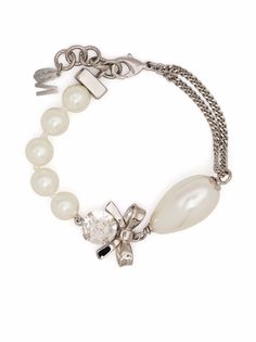 MM6 Maison Margiela браслет с кристаллами и жемчугом