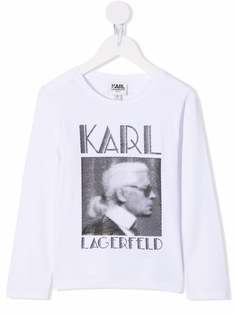 Karl Lagerfeld Kids футболка с принтом