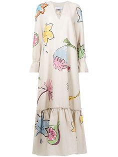 Mira Mikati платье макси с графичным принтом