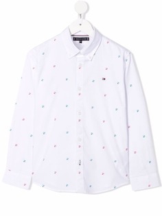 Tommy Hilfiger Junior рубашка из органического хлопка с монограммой