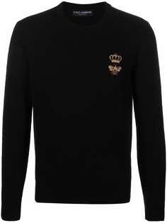 Dolce & Gabbana шерстяной джемпер с вышивкой