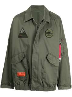 izzue куртка-рубашка в стиле милитари с нашивками