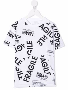 Maison Margiela футболка из джерси с принтом Fragile