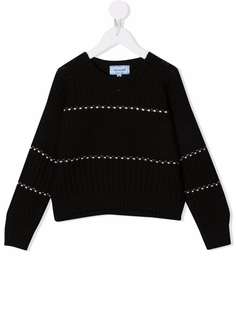 Mi Mi Sol шерстяной джемпер в полоску