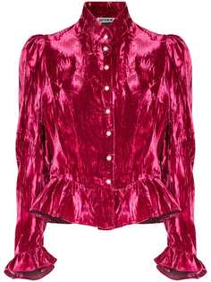 Batsheva бархатная блузка Grace с баской