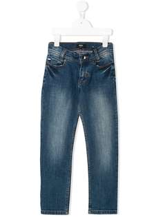 BOSS Kidswear джинсы кроя слим с выцветшим эффектом