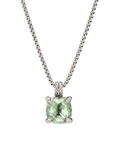 David Yurman колье Chatelaine с подвеской из серебра с кварцем и бриллиантами