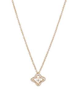 David Yurman колье Venetian Quatrefoil из желтого золота с бриллиантами