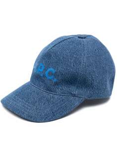 A.P.C. джинсовая кепка с логотипом