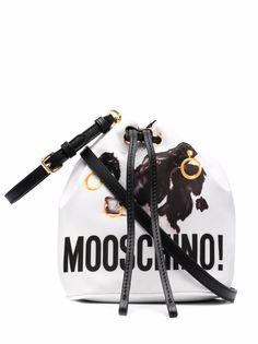 Moschino сумка-ведро с принтом