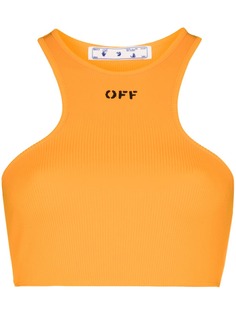 Off-White укороченный топ с логотипом