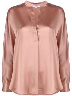 Vince шелковая рубашка с длинными рукавами