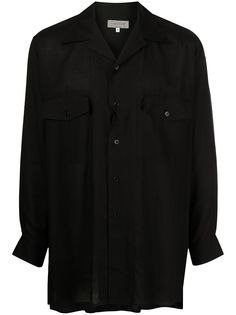 Yohji Yamamoto длинная рубашка с карманами