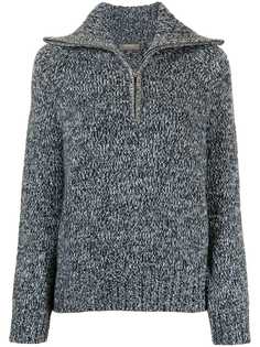 N.Peal кашемировый джемпер Marl с воротником на молнии