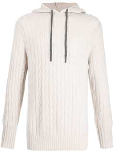 N.Peal кашемировый джемпер с капюшоном