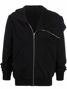 Rick Owens DRKSHDW худи асимметричного кроя на молнии