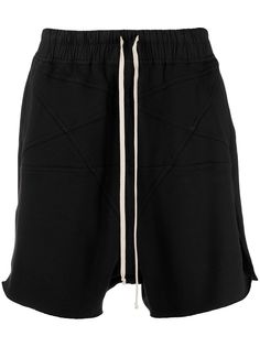 Rick Owens шорты с кулиской и вышивкой