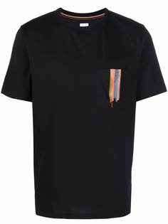 PAUL SMITH футболка из органического хлопка с карманом в полоску