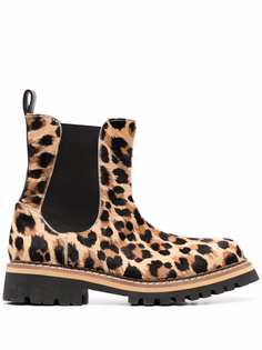 Moschino ботинки челси с леопардовым принтом