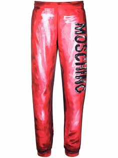 Moschino спортивные брюки с абстрактным принтом