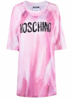 Moschino платье-футболка с логотипом