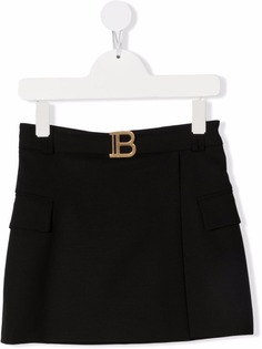 Balmain Kids мини-юбка с логотипом