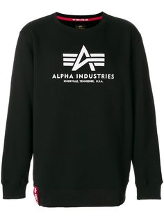 Alpha Industries толстовка с нашивкой-логотипом